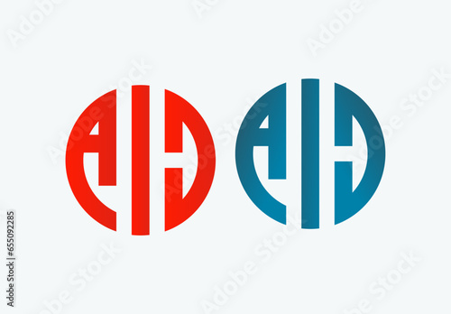 AID initial letter logo design, monogram 