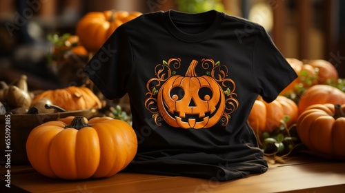 Happy Halloween Celebrations jack o lantern T-shirt Mockup