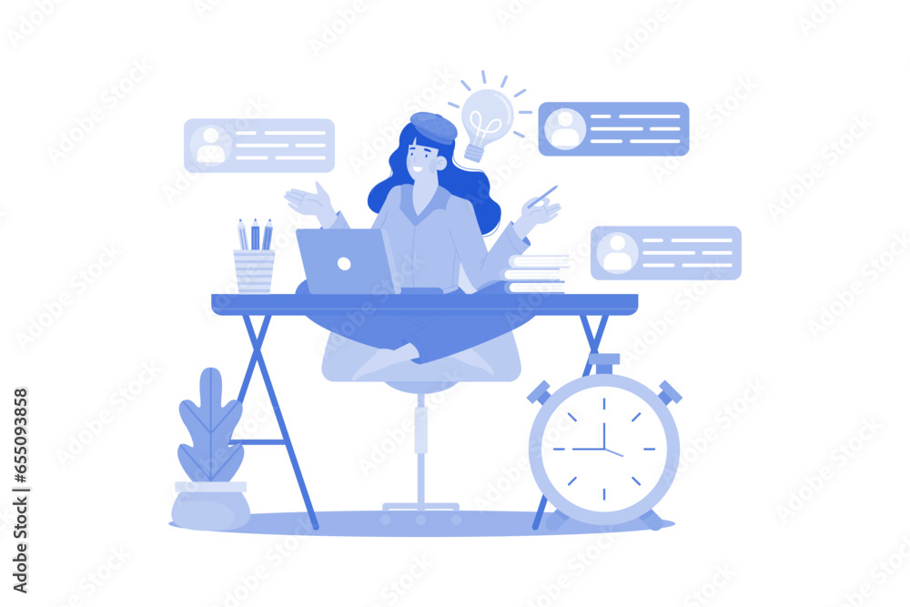 Freelancer working on multiple client projects. Freelancer working on multiple client projects.