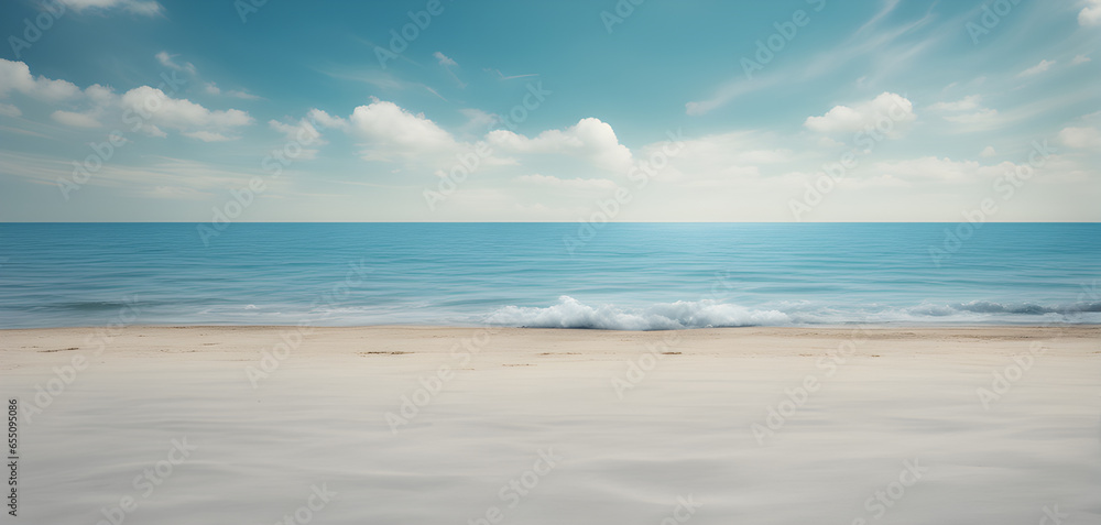 Blue water sea sunshine sky in summer and empty space for product