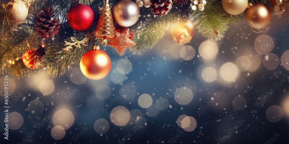Christmas Backdrop with bokeh room for copy wallpaper Christmas Backdrop with bokeh room for copy wallpaper