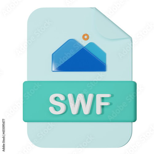 swf filename extension 3d icon photo