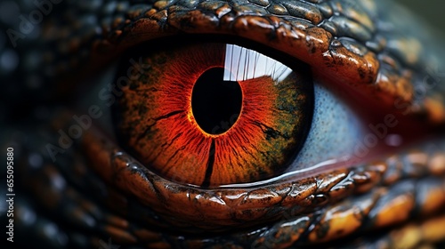 macro of a lizard's eye.