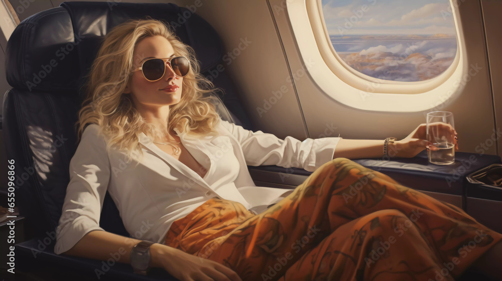 portrait of a woman in a business class