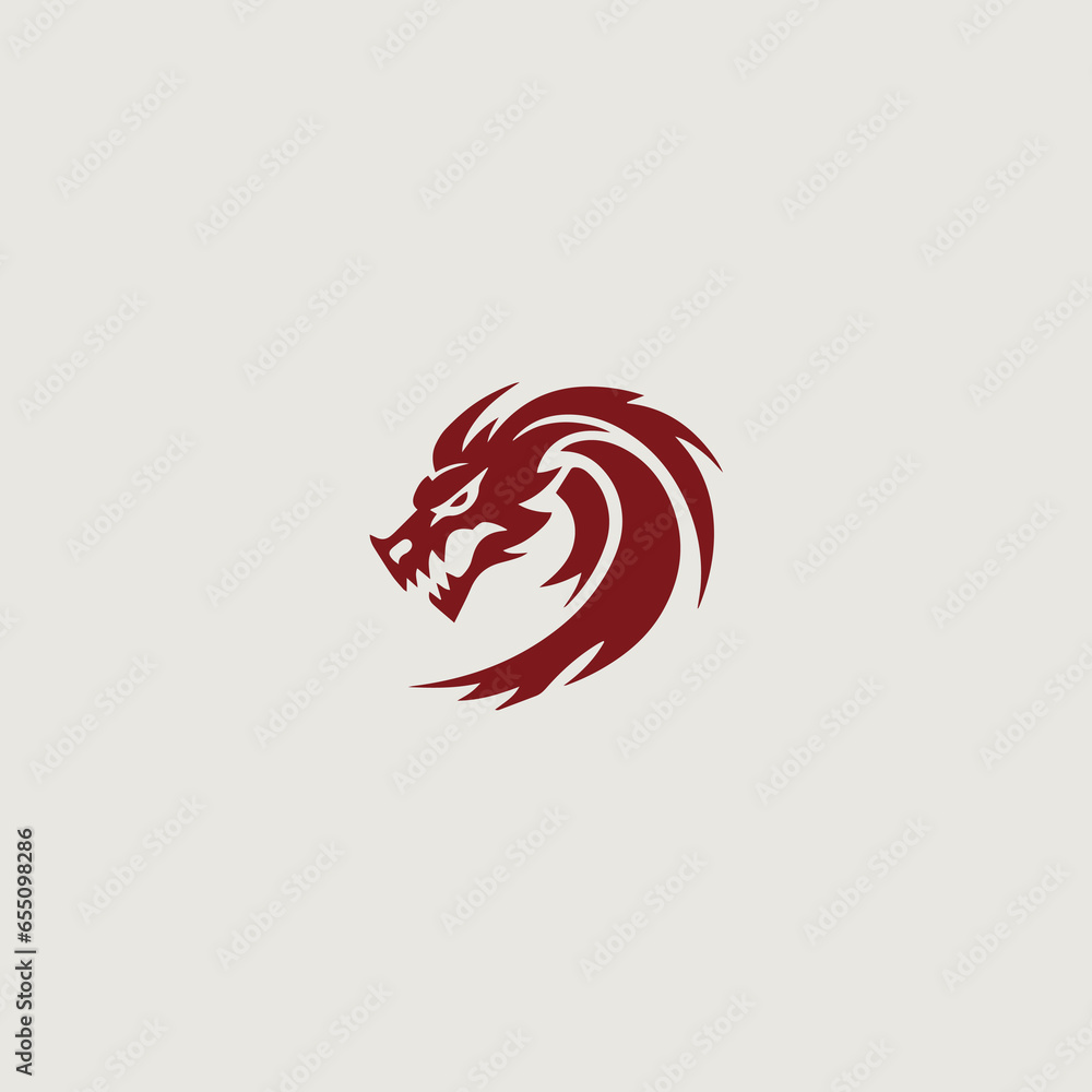 ドラゴンのロゴのベクター画像 ドラゴンのロゴのベクター画像