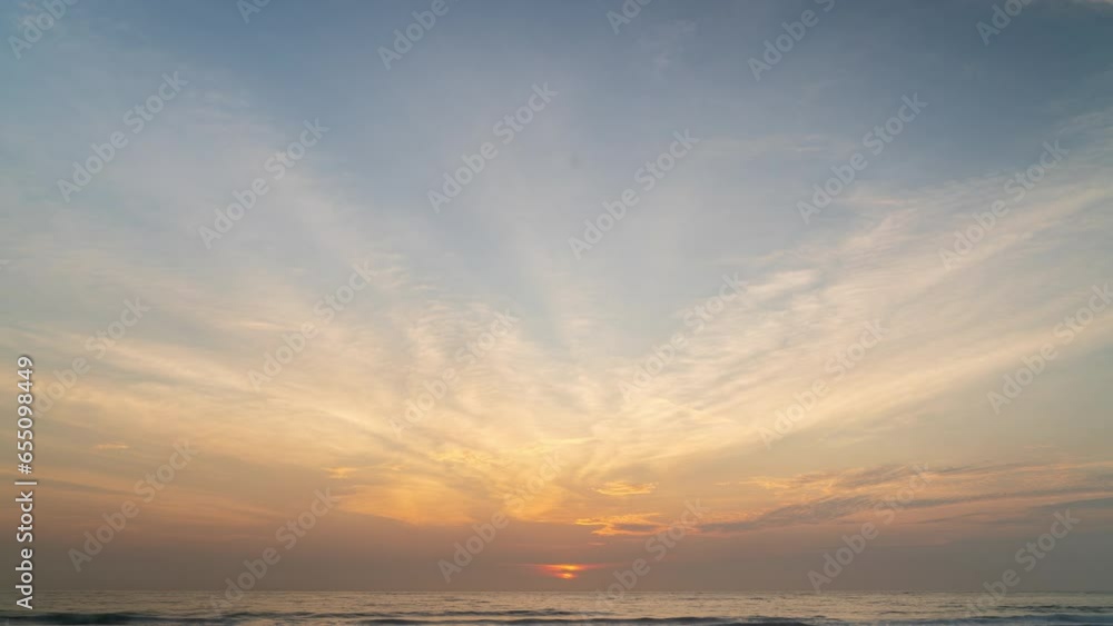 Time lapse video amazing Scene of Colorful sunset with Moving clouds background in nature and travel concept wide angle shot Panorama shot Apple Proress 422(HQ) 3840x2160 resolution. Time lapse video amazing Scene of Colorful sunset with Moving clouds background in nature and travel concept wide angle shot Panorama shot Apple Proress 422(HQ) 3840x2160 resolution.