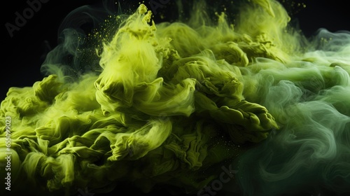 Chartreuse Smoke, Macro shot , Color Gradient, Background HD