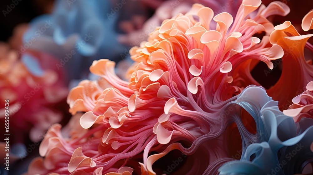 Coral, Macro shot , Color Gradient, Background HD