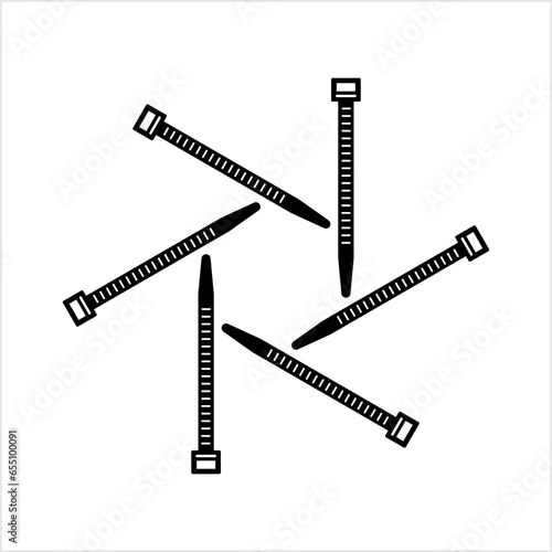 Cable Tie Icon, Hose Tie, Zip Tie Icon