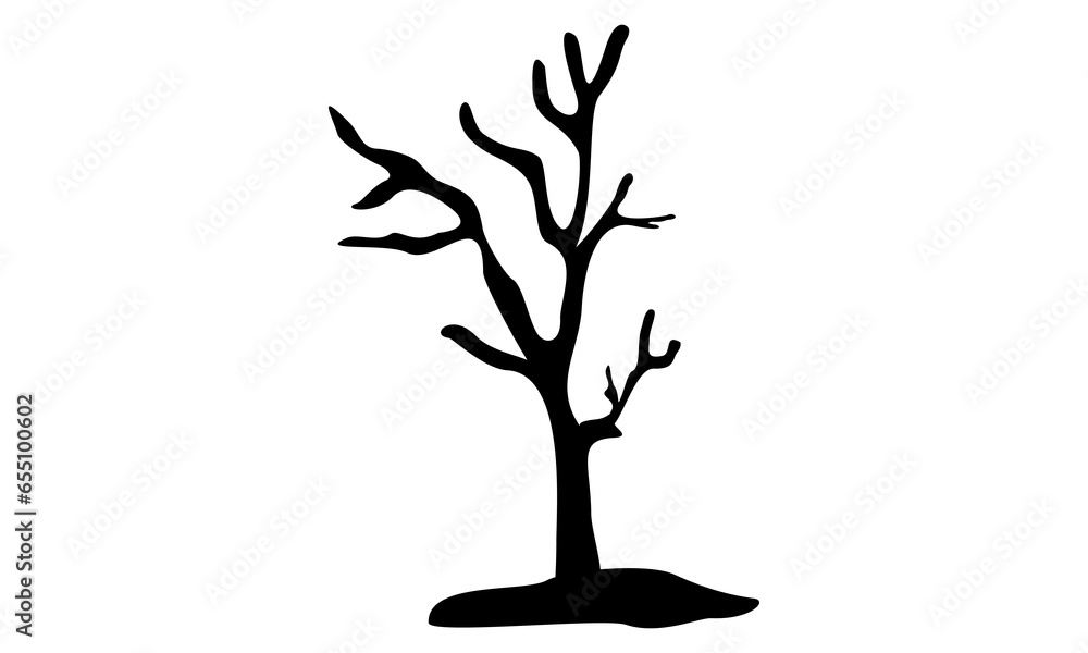 tree trunk silhouette vector icon