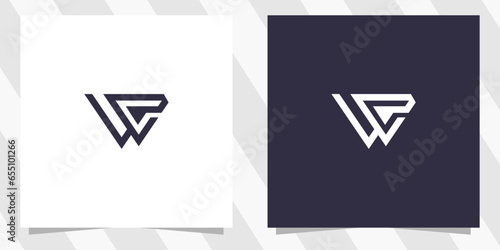 letter wc cw logo design