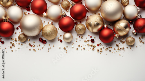 Christmas Greeting Card Mockup on White Background, Generative AI