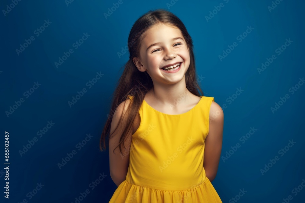 Fototapeta premium Happy smiling girl. Model female. Generate Ai
