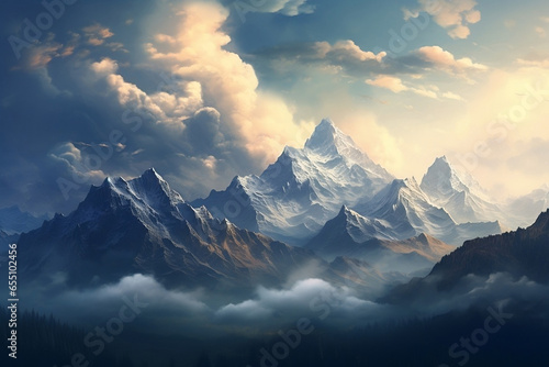 Montañas con nubes © Oscar