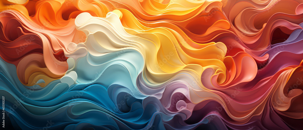 Digital abstract background with multicolored lines and waves. Digital abstract background with multicolored lines and waves.