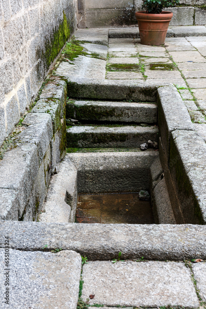 Small stone pool in Escorial monastery Small stone pool in Escorial monastery
