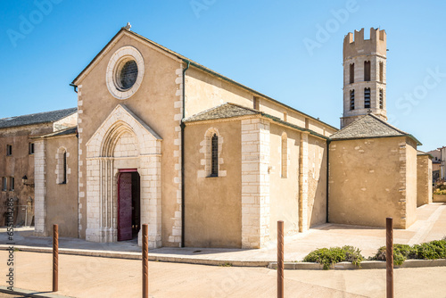 View at the Church of Saint Dominic in the streets of Bonifacio - Corsica,France photo
