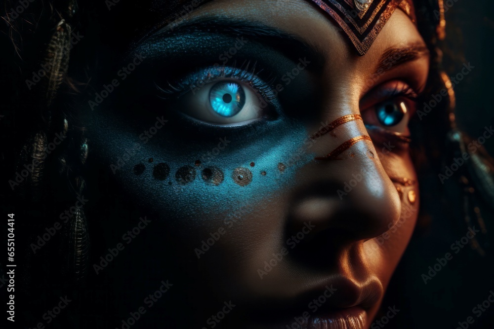 Intuition mystique eyes. Indian vibrant. Generate Ai Intuition mystique eyes. Indian vibrant. Generate Ai