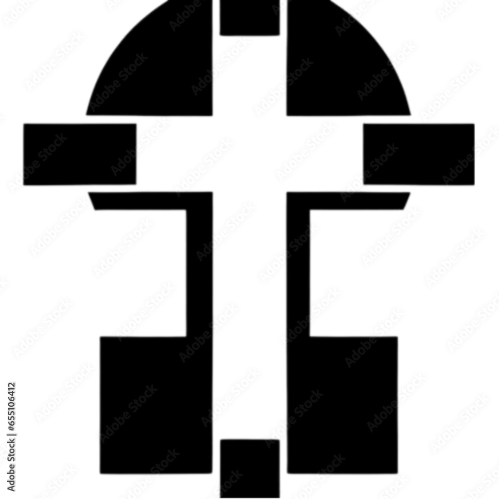 Christian cross design with black and white color. AI-Generated. Christian cross design with black and white color. AI-Generated.