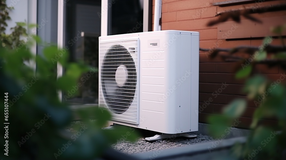 AC compressor near the wall