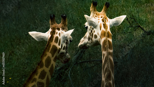 Photography portrait of a giraffe