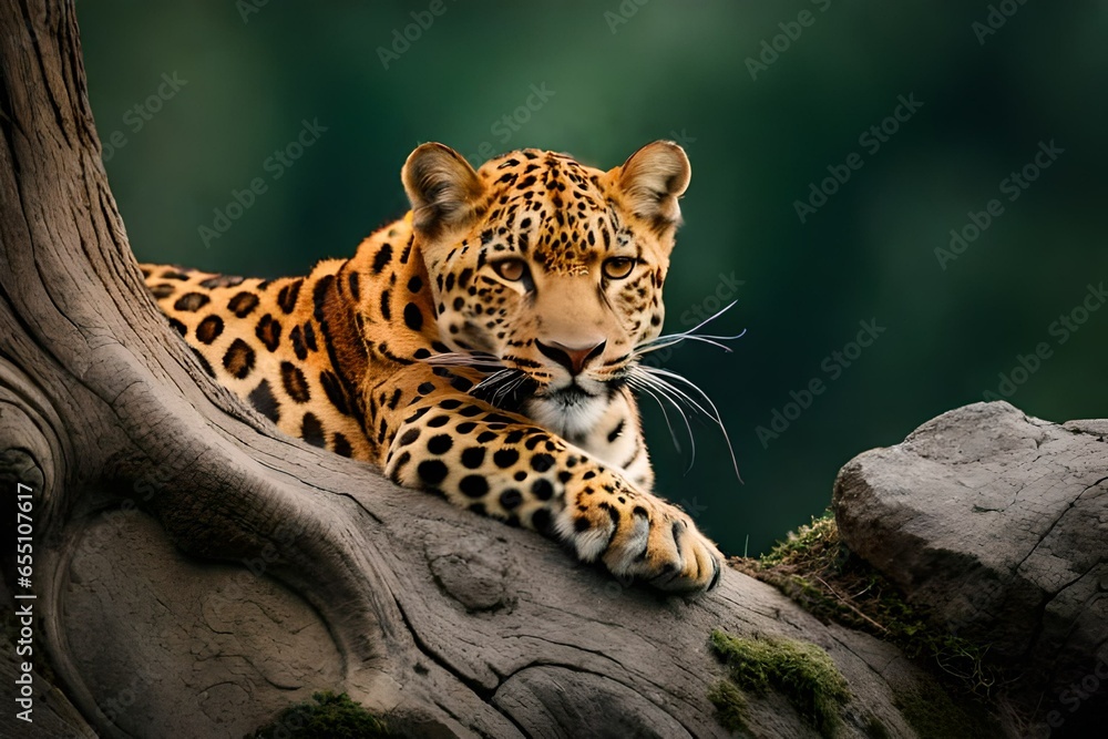 Fototapeta premium leopard in the zoo