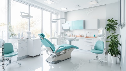 Modern dental clinic. Generative AI