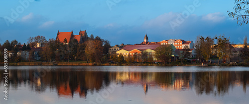 Fototapeta Naklejka Na Ścianę i Meble -  2022-11-02 view of the city of Ilawa near Lake Lezorak Poland