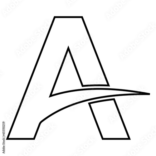 Logo letter a, racing speed fast letter a