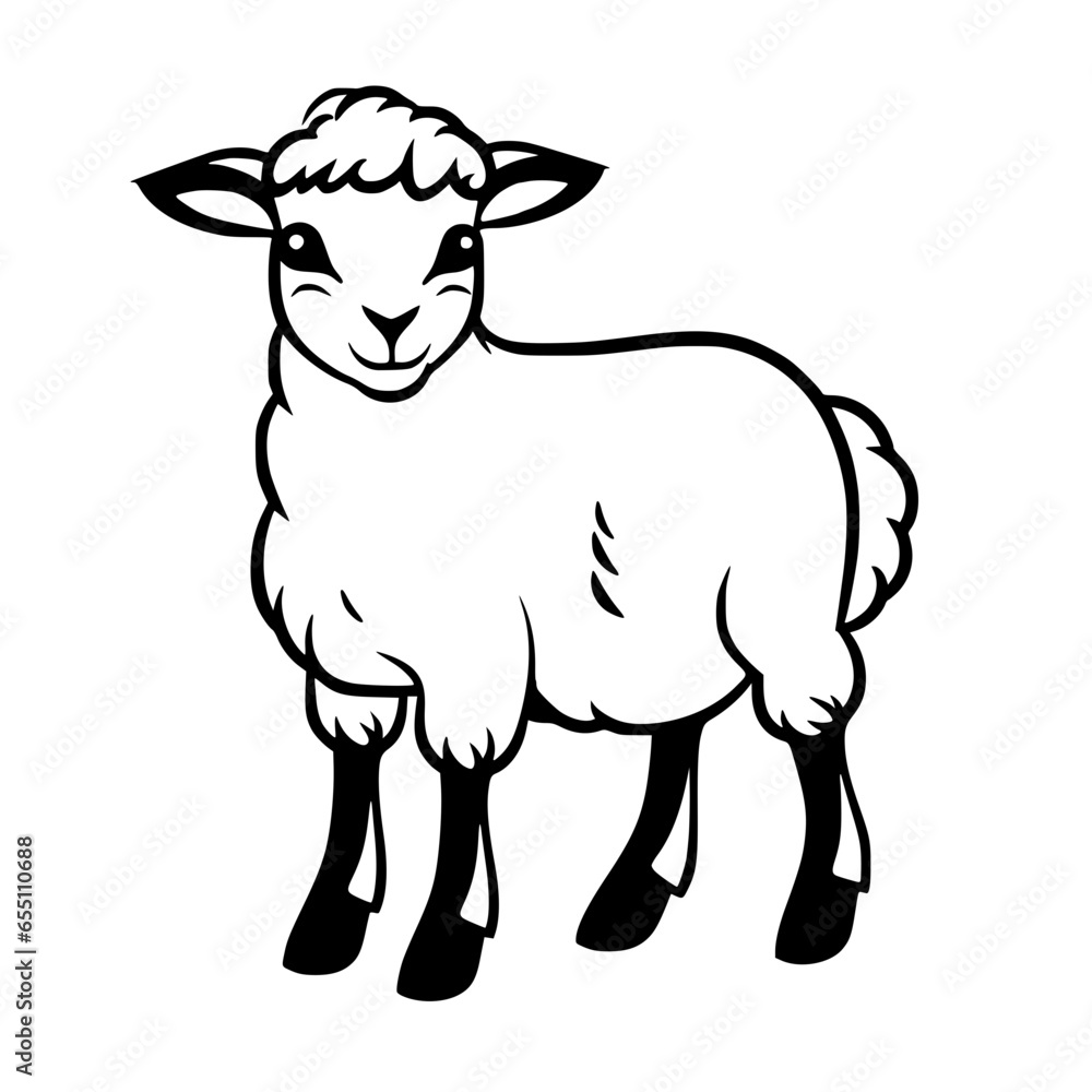 Fototapeta premium Sheep Vector