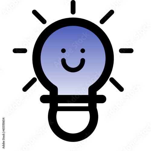 Navy Emoji light bulb icon