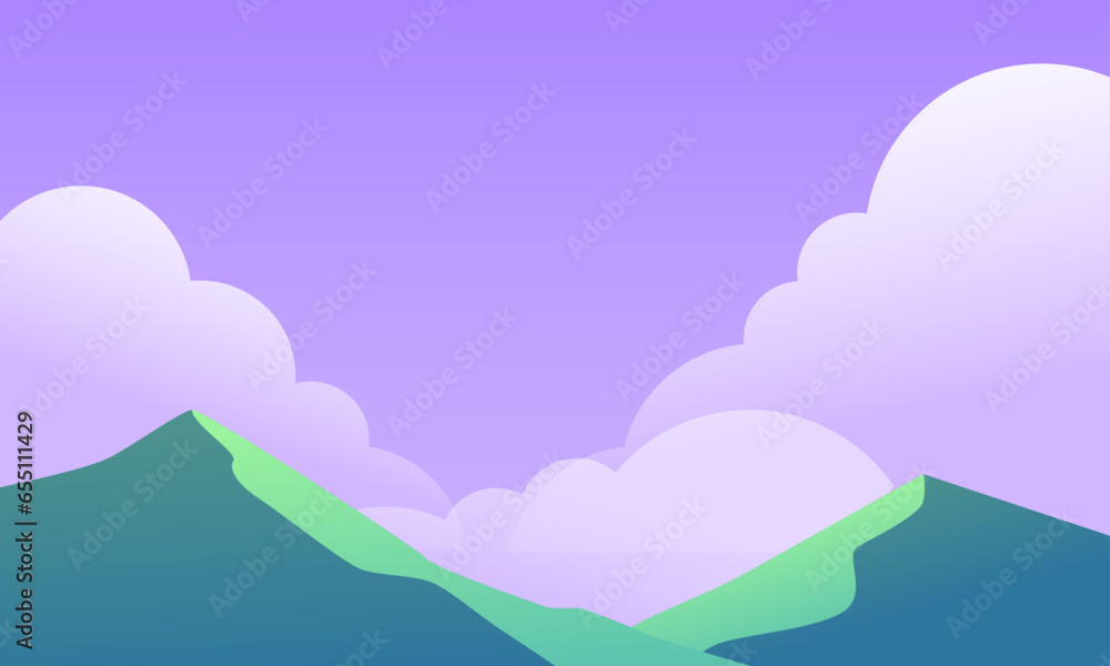 Vector mountains landscape background Vector mountains landscape background