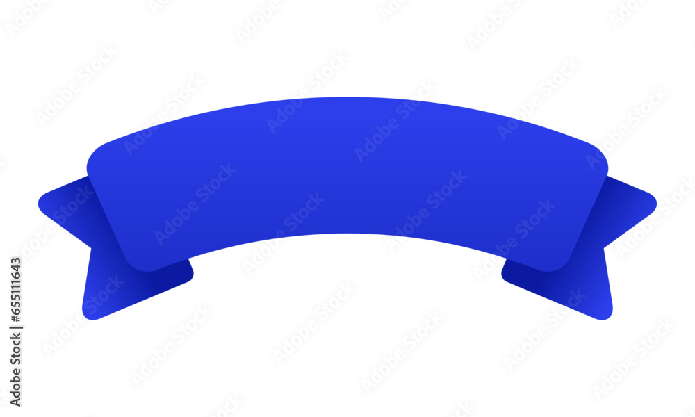 Vector blue ribbon on white background. Vector blue ribbon on white background.
