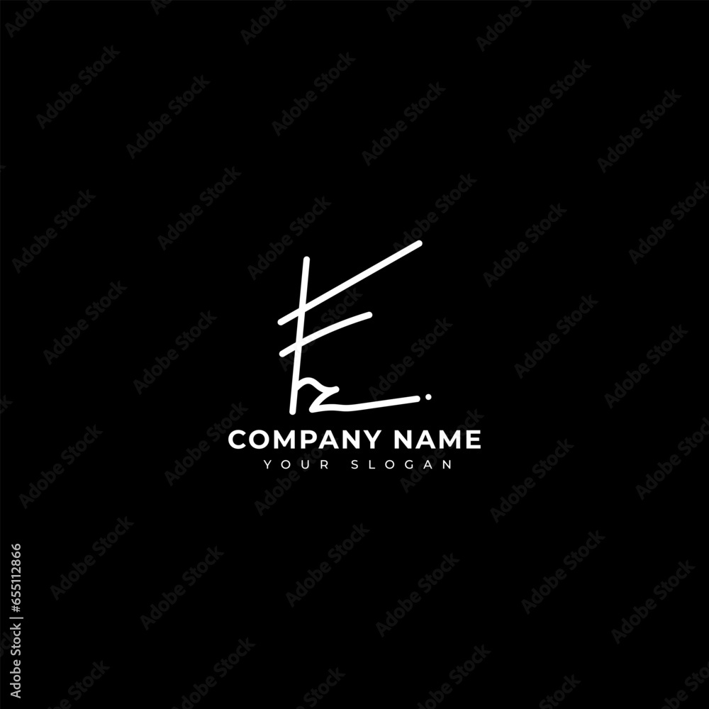 Fz Initial signature logo vector design Fz Initial signature logo vector design