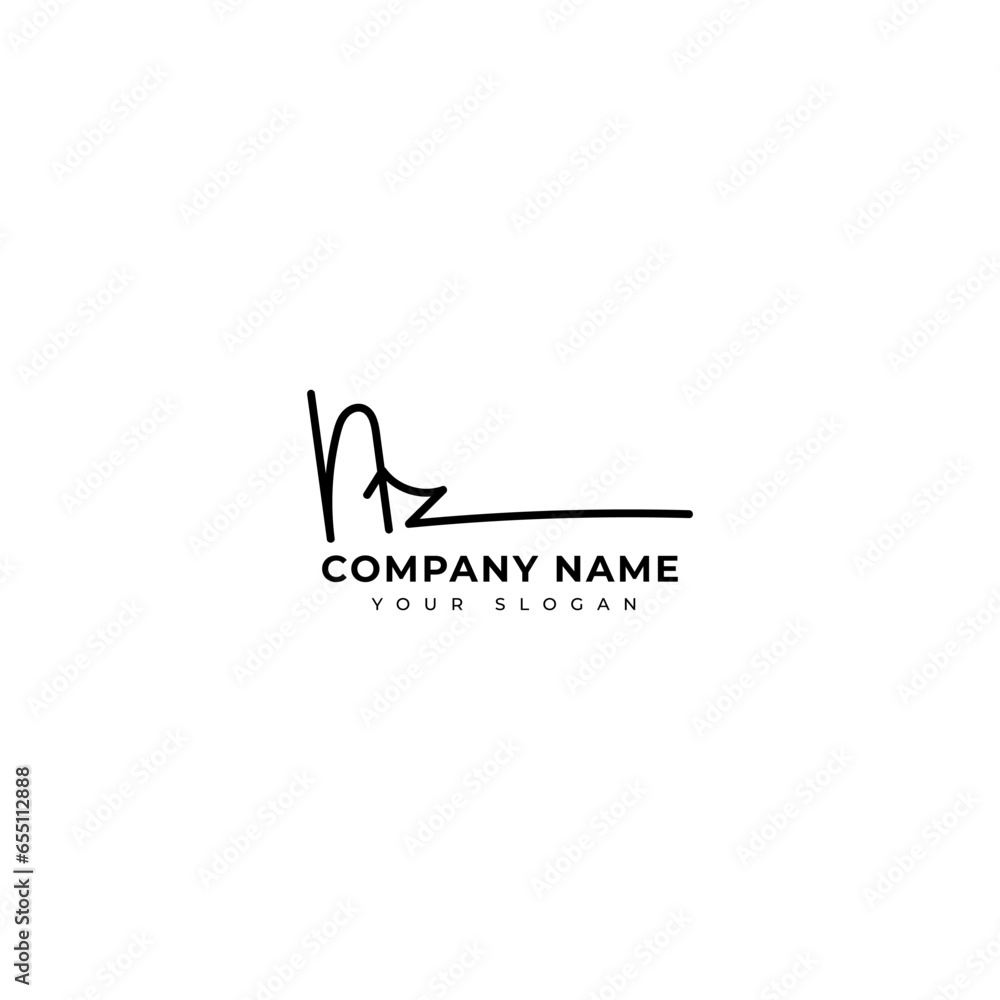 Nz Initial signature logo vector design Nz Initial signature logo vector design