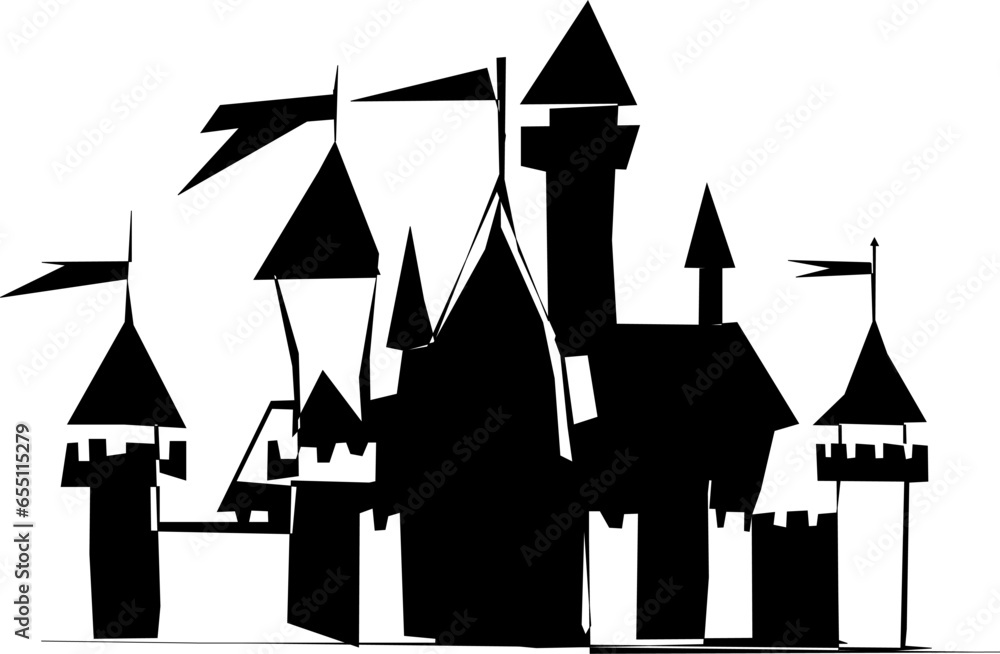 sketch of a castle. Illustration of the castle on a white background
sketch of a castle. Illustration of the castle on a white background