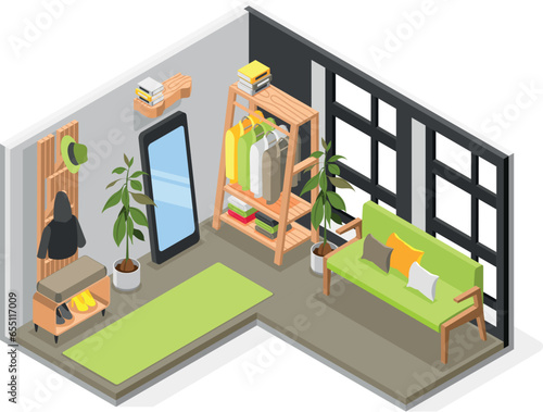 Store Room Interior Composition