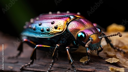 Darkling Beetle , Macro shot , Color Gradient, Background HD