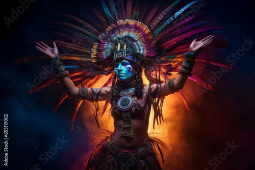 Mystic fire dancer. Spiritual esoteric. Generate Ai