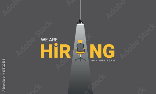 We are hiring join to the team announcement. Hiring recruitment open vacancy design. Creative hiring poster. hiring social media post design.