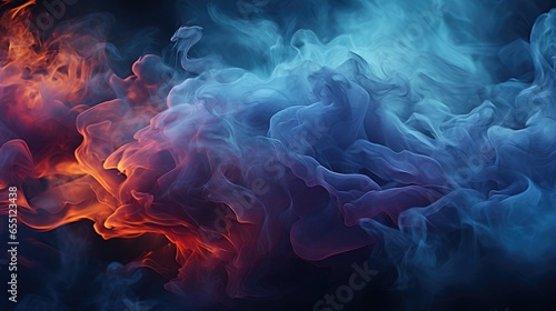 Indigo Smoke , Macro shot , Color Gradient, Background HD