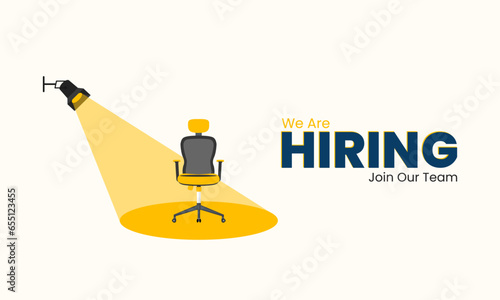 We are hiring join to the team announcement. Hiring recruitment open vacancy design. Creative hiring poster. hiring social media post design.