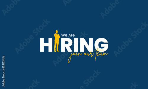 We are hiring join to the team announcement. Hiring recruitment open vacancy design. Creative hiring poster. hiring social media post design.