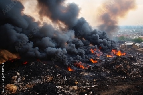 War  humanitarian catastrophe. Environmental pollution. Fire at the landfill. The concept of ecological disaster.