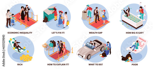 Wealth Gap Isometric Compositions