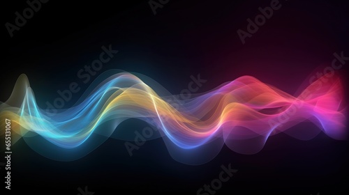 Modern colorful flow poster. Wave shape color background