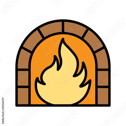 Wood-fired oven icon