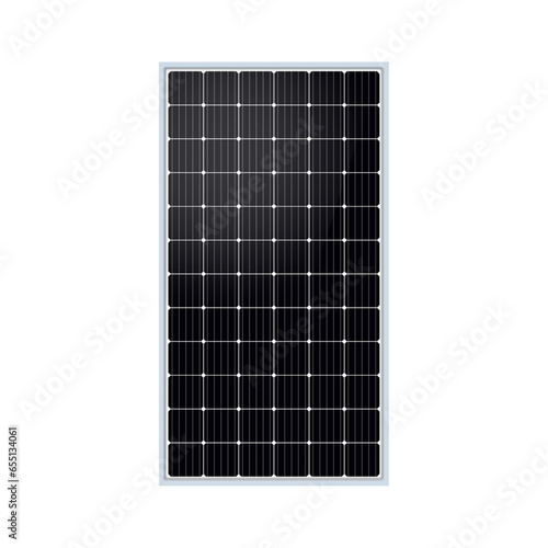 Solar panels isolated on white background. Alternative electricity source and sustainable resources vector illustration.