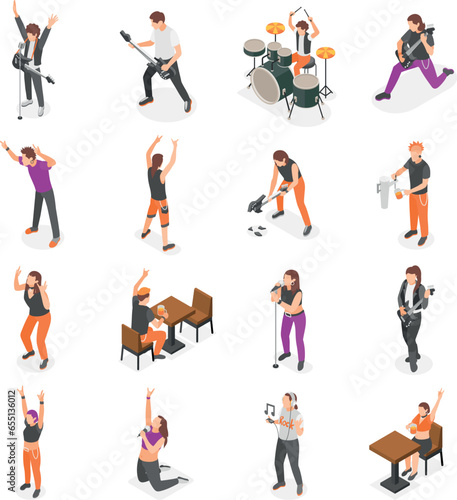 Rock Music Isometric