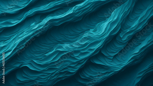 Blue Silk Waves background  3D fabric texture